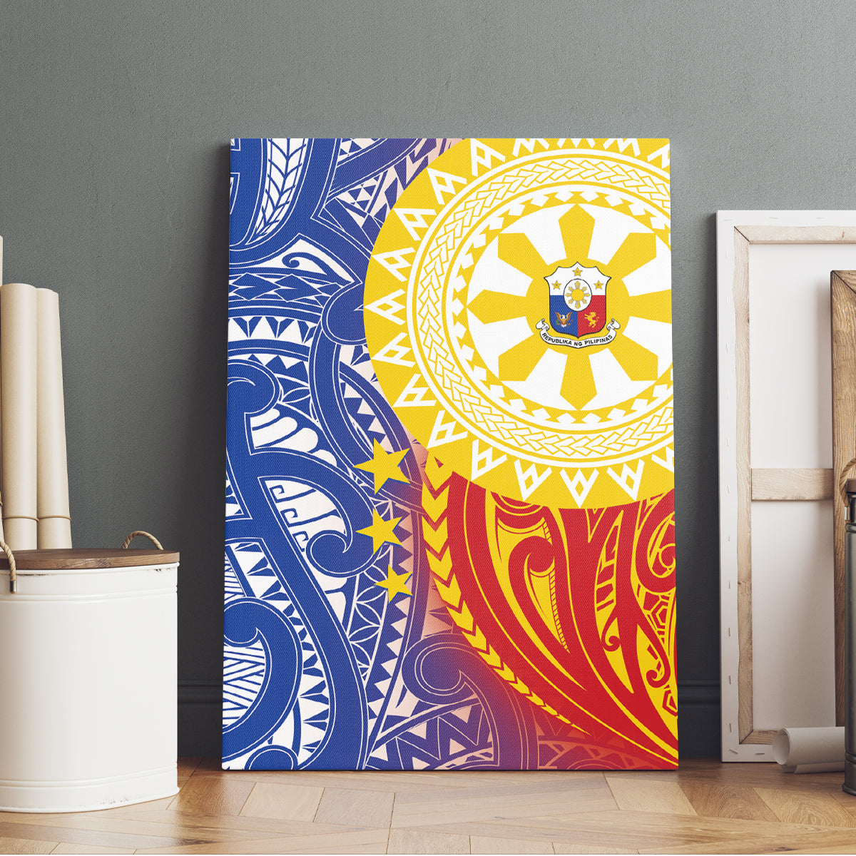 Philippines Canvas Wall Art Pilipinas Polynesian Pattern LT01 - Polynesian Pride