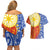 Philippines Couples Matching Off Shoulder Short Dress and Hawaiian Shirt Pilipinas Polynesian Pattern