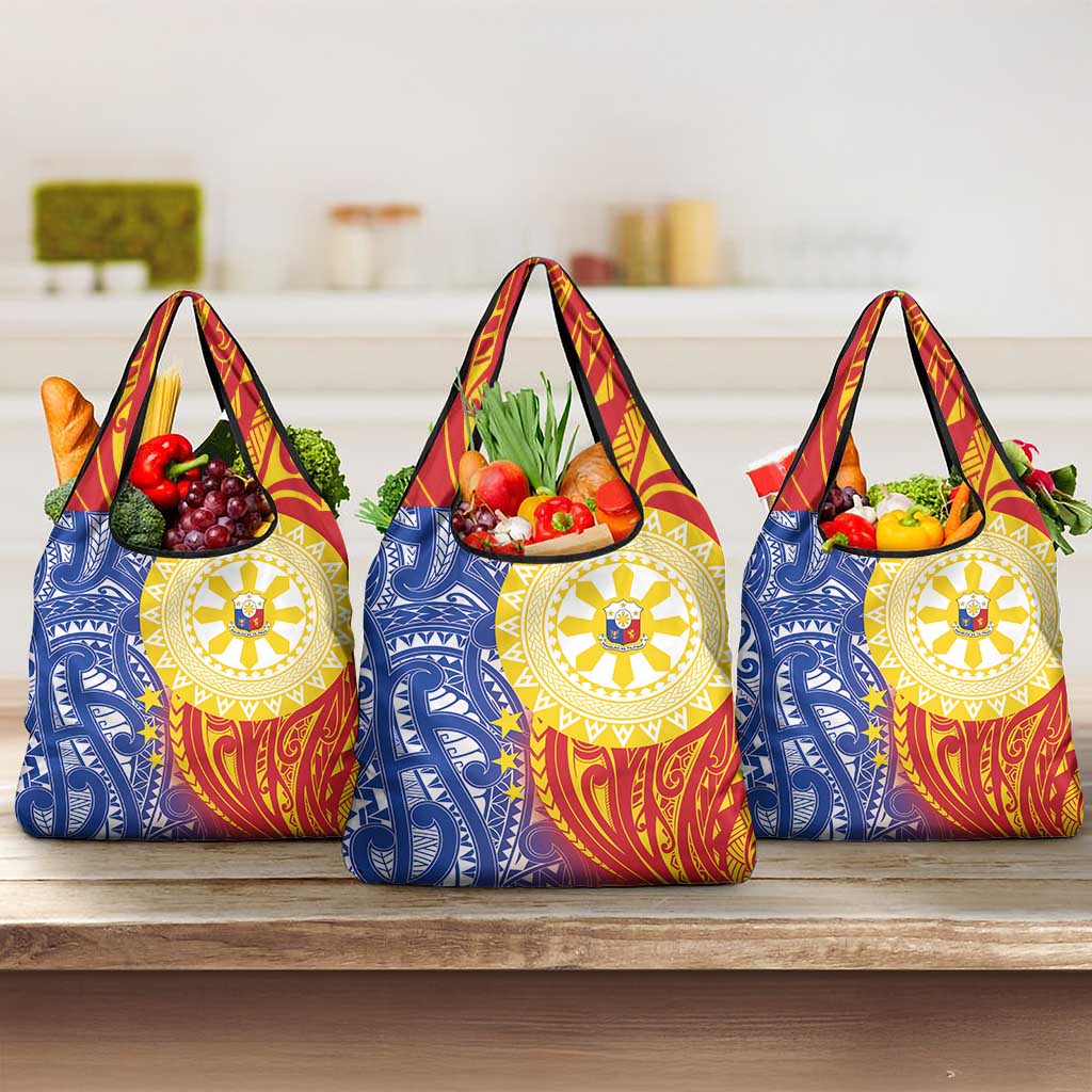 Philippines Grocery Bag Pilipinas Polynesian Pattern LT01 3-pack One Size Art - Polynesian Pride