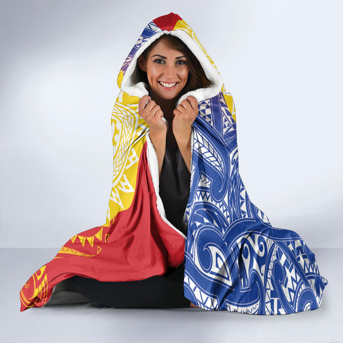 Philippines Hooded Blanket Pilipinas Polynesian Pattern LT01 - Polynesian Pride