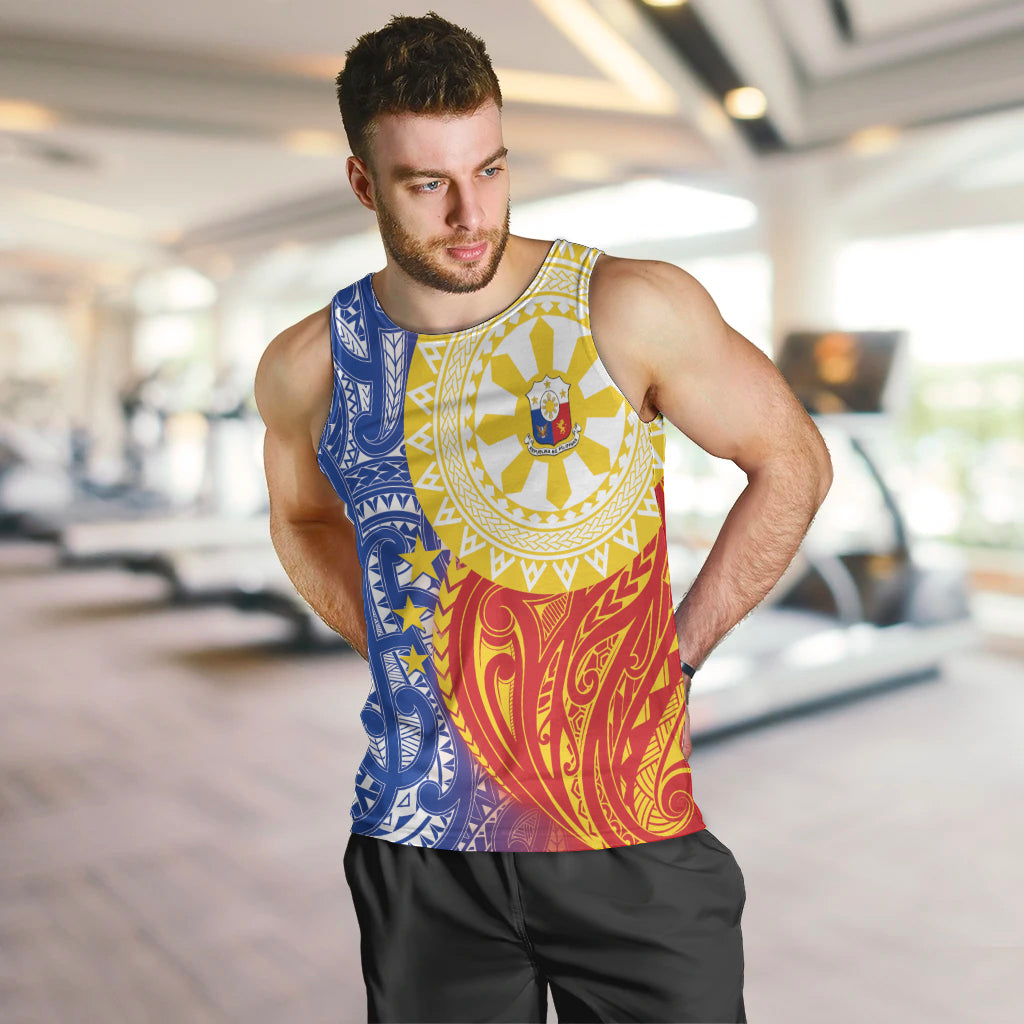 Philippines Men Tank Top Pilipinas Polynesian Pattern LT01 Art - Polynesian Pride