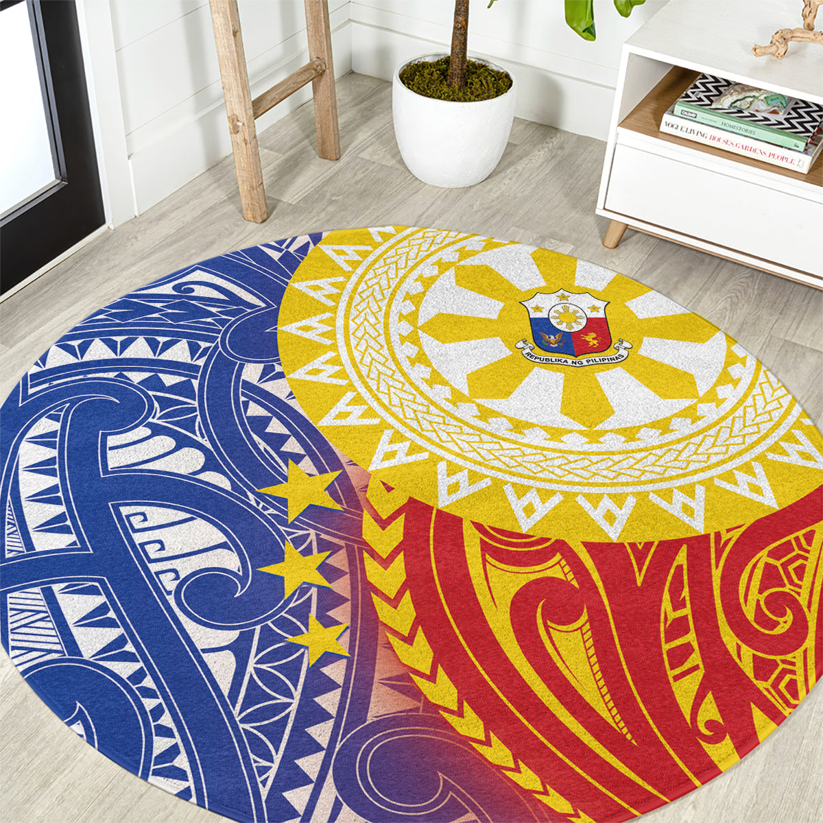 Philippines Round Carpet Pilipinas Polynesian Pattern LT01 Art - Polynesian Pride