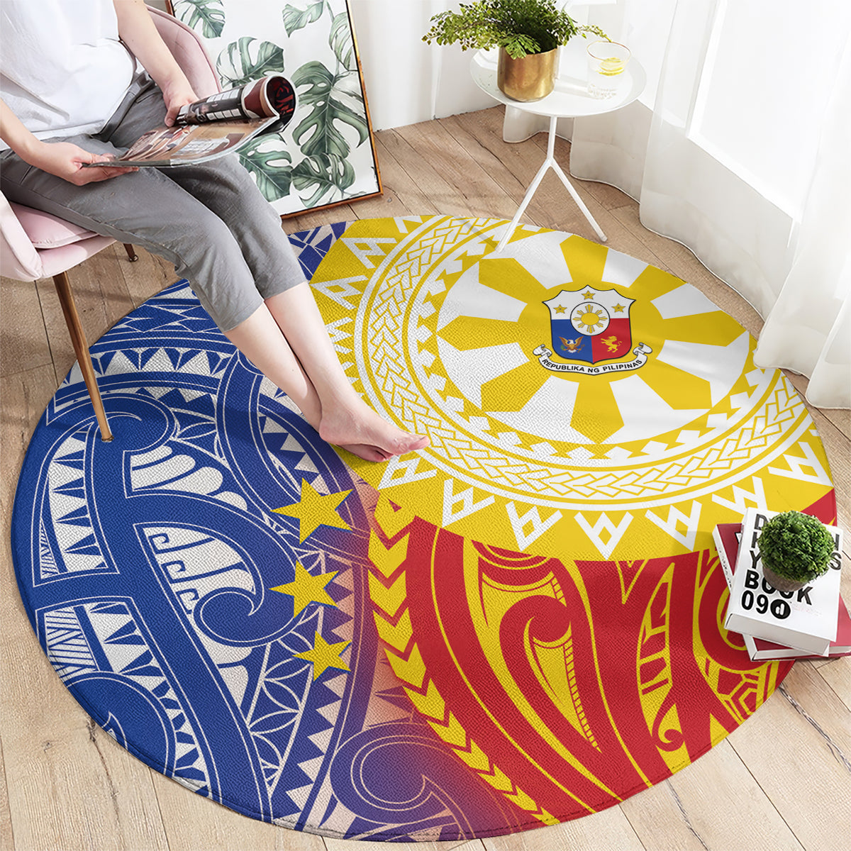Philippines Round Carpet Pilipinas Polynesian Pattern LT01 - Polynesian Pride