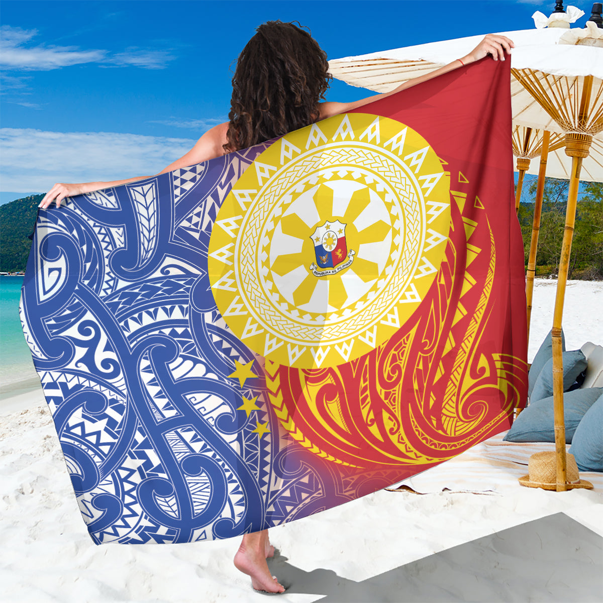 Philippines Sarong Pilipinas Polynesian Pattern LT01 One Size 44 x 66 inches Art - Polynesian Pride