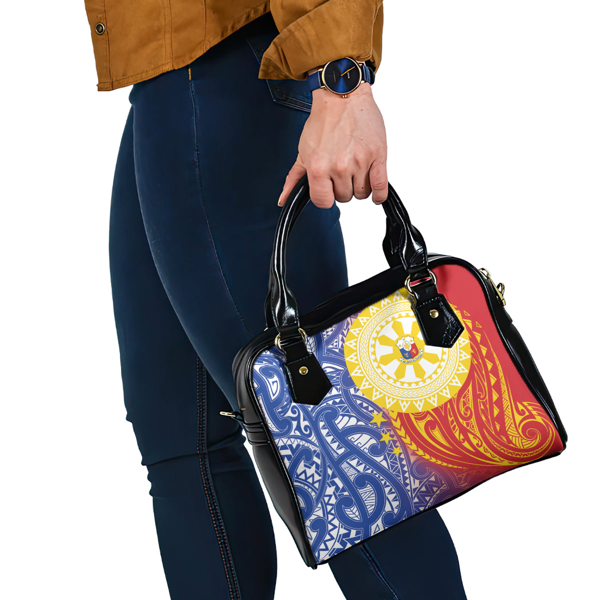 Philippines Shoulder Handbag Pilipinas Polynesian Pattern LT01 - Polynesian Pride