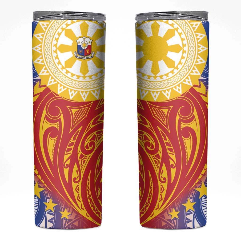Philippines Skinny Tumbler Pilipinas Polynesian Pattern LT01 Art - Polynesian Pride