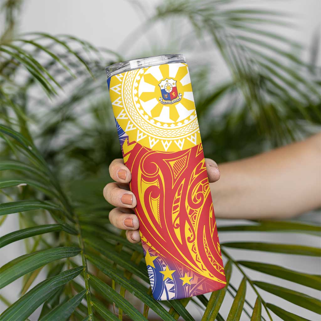 Philippines Skinny Tumbler Pilipinas Polynesian Pattern LT01 - Polynesian Pride