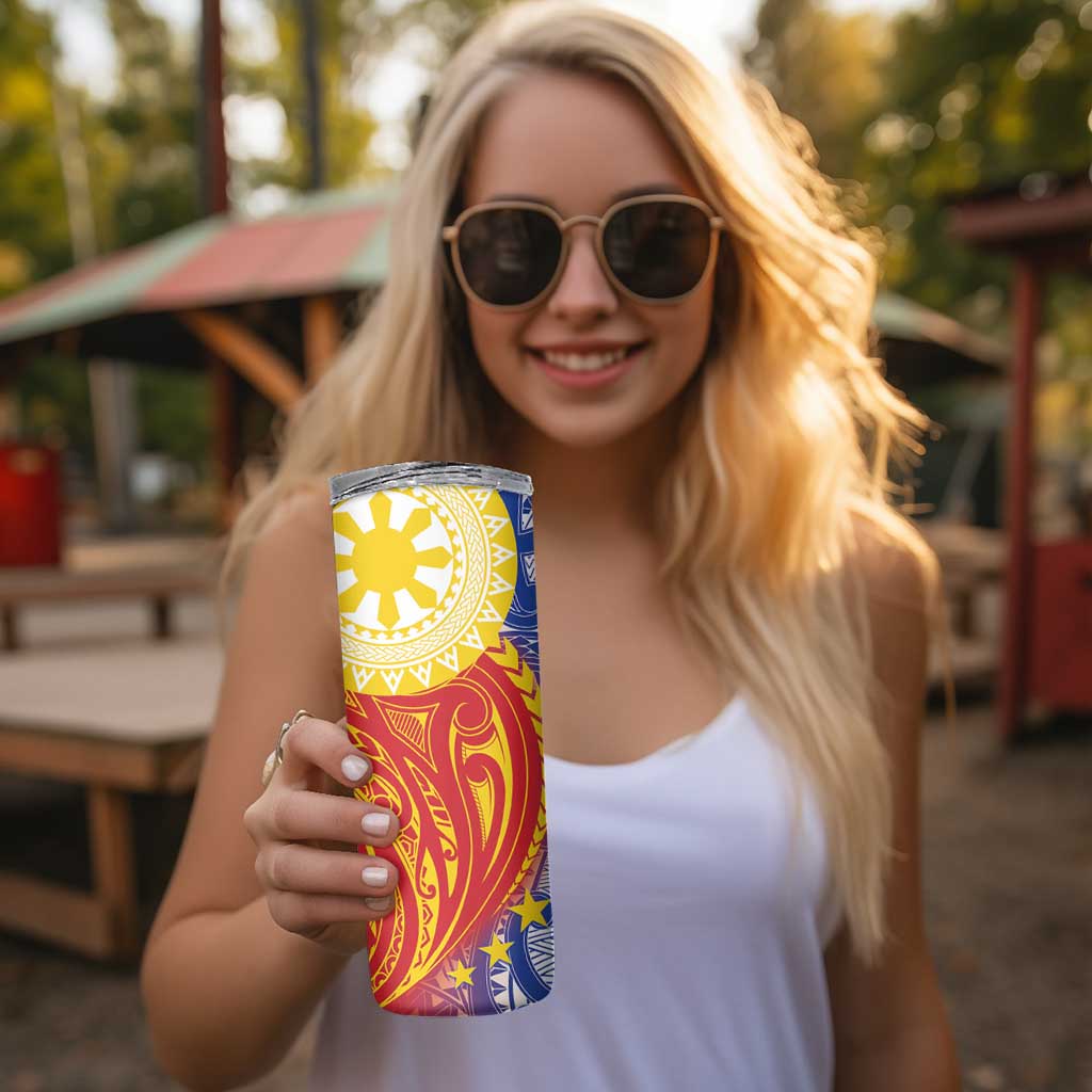 Philippines Skinny Tumbler Pilipinas Polynesian Pattern LT01 - Polynesian Pride