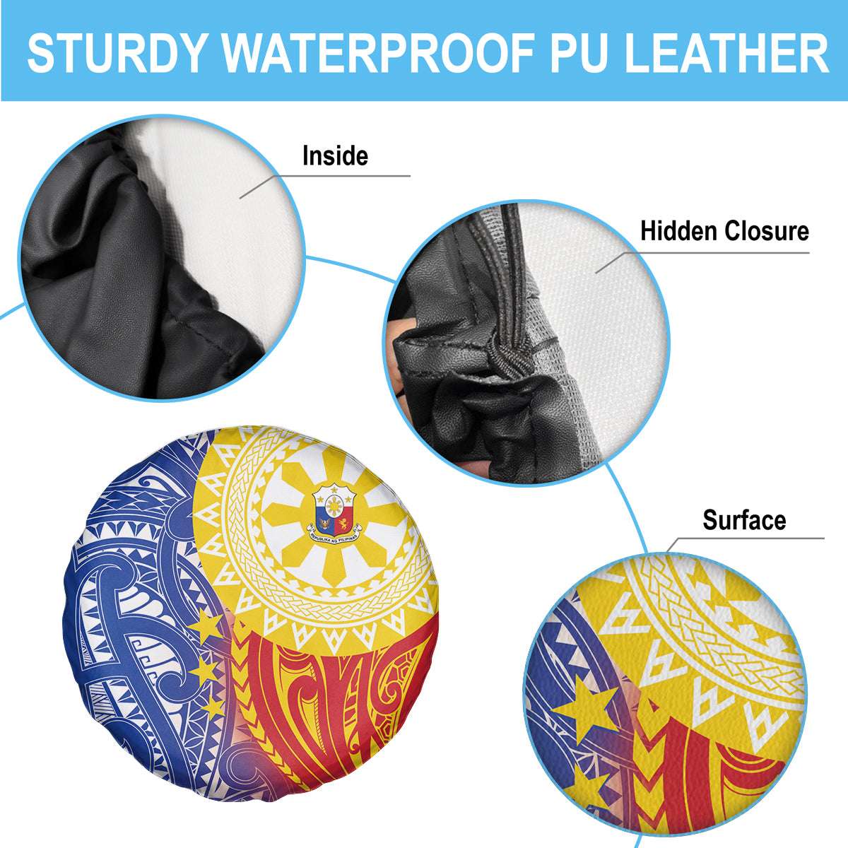 Philippines Spare Tire Cover Pilipinas Polynesian Pattern LT01 - Polynesian Pride