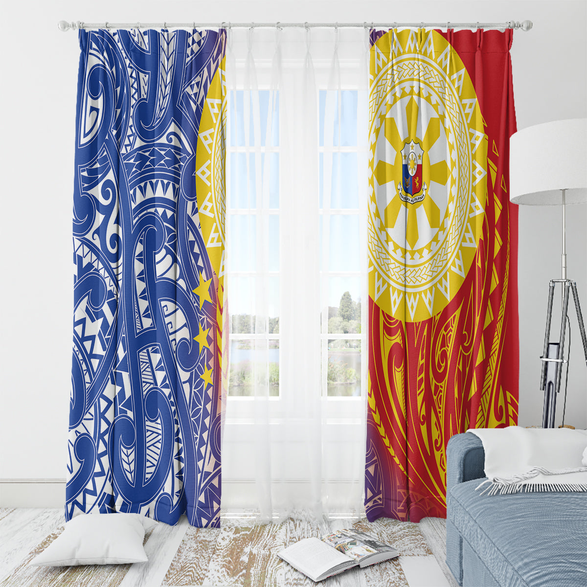 Philippines Window Curtain Pilipinas Polynesian Pattern LT01 - Polynesian Pride