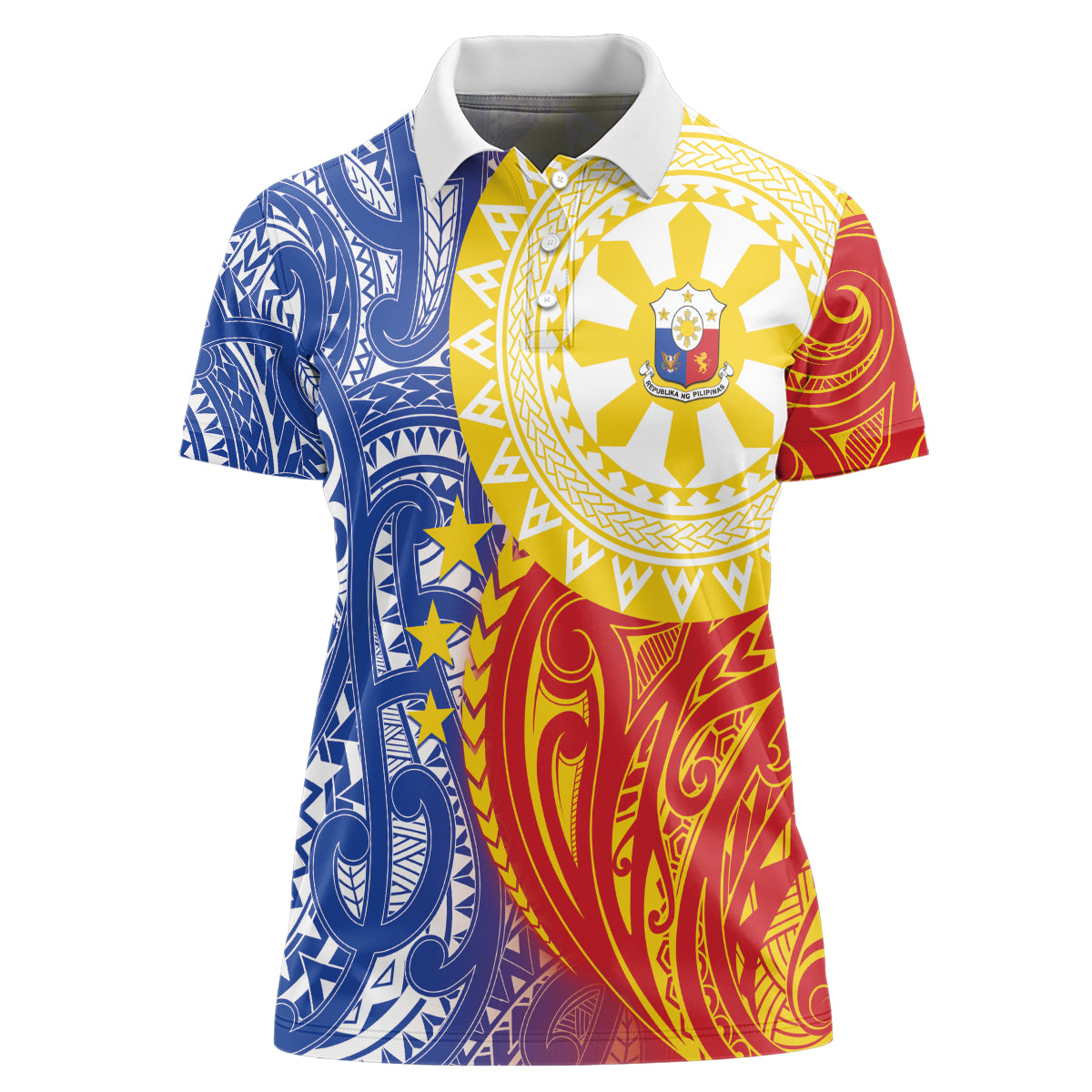 Philippines Women Polo Shirt Pilipinas Polynesian Pattern LT01 Female Art - Polynesian Pride