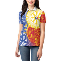 Philippines Women Polo Shirt Pilipinas Polynesian Pattern LT01 - Polynesian Pride