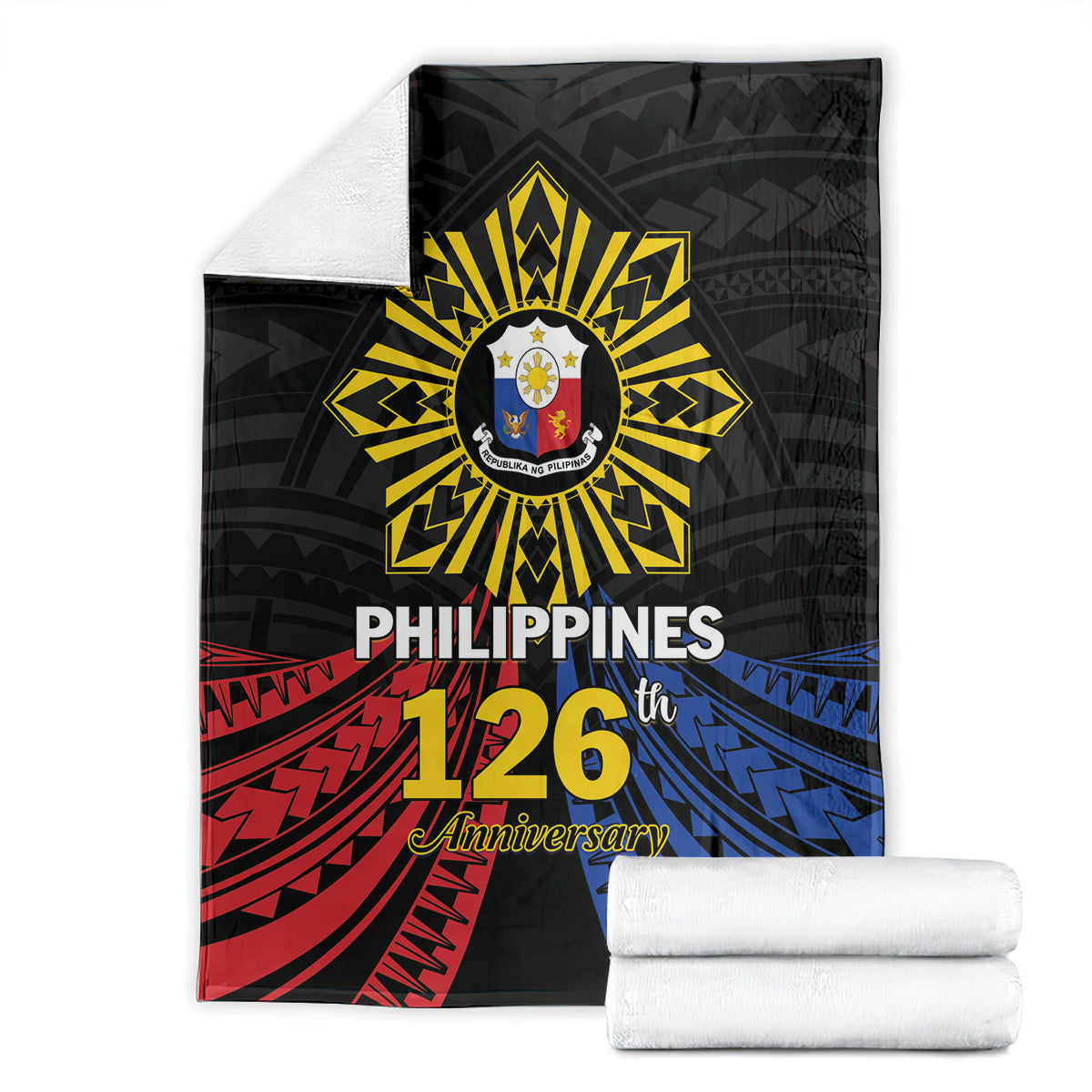 Philippines Independence Day Blanket Filipino 126th Anniversary Sun Tattoo LT01 - Polynesian Pride
