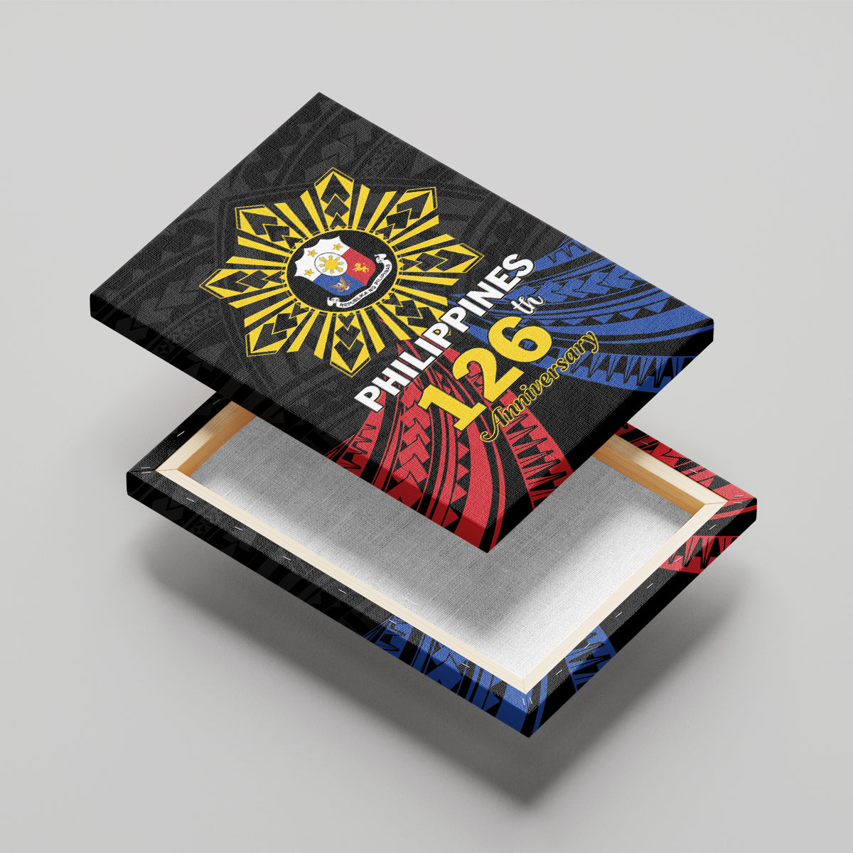 Philippines Independence Day Canvas Wall Art Filipino 126th Anniversary Sun Tattoo LT01 - Polynesian Pride