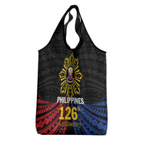 Philippines Independence Day Grocery Bag Filipino 126th Anniversary Sun Tattoo LT01 - Polynesian Pride