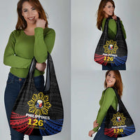 Philippines Independence Day Grocery Bag Filipino 126th Anniversary Sun Tattoo LT01 - Polynesian Pride