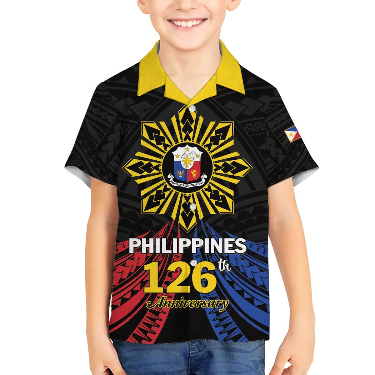 Personalized Philippines Independence Day Hawaiian Shirt Filipino 126th Anniversary Sun Tattoo LT01 - Polynesian Pride