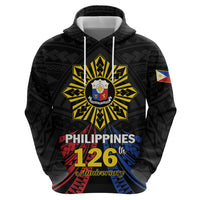 Personalized Philippines Independence Day Hoodie Filipino 126th Anniversary Sun Tattoo LT01 - Polynesian Pride