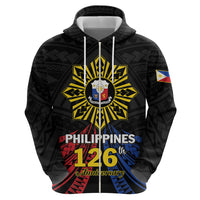 Personalized Philippines Independence Day Hoodie Filipino 126th Anniversary Sun Tattoo LT01 - Polynesian Pride