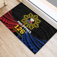 Philippines Independence Day Rubber Doormat Filipino 126th Anniversary Sun Tattoo LT01 - Polynesian Pride