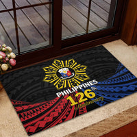 Philippines Independence Day Rubber Doormat Filipino 126th Anniversary Sun Tattoo LT01 - Polynesian Pride