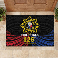 Philippines Independence Day Rubber Doormat Filipino 126th Anniversary Sun Tattoo LT01 - Polynesian Pride