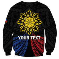 Personalized Philippines Independence Day Sweatshirt Filipino 126th Anniversary Sun Tattoo LT01 - Polynesian Pride