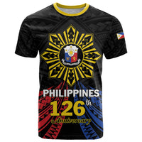 Personalized Philippines Independence Day T Shirt Filipino 126th Anniversary Sun Tattoo LT01 Black - Polynesian Pride