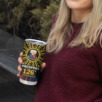 Personalized Philippines Independence Day Tumbler Cup Filipino 126th Anniversary Sun Tattoo LT01 - Polynesian Pride