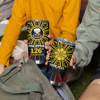 Personalized Philippines Independence Day Tumbler Cup Filipino 126th Anniversary Sun Tattoo LT01 - Polynesian Pride
