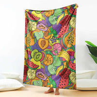 Hawaii Fruits Hippie Style Blanket Vibrant Colorful LT01 - Polynesian Pride