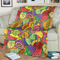 Hawaii Fruits Hippie Style Blanket Vibrant Colorful LT01 - Polynesian Pride