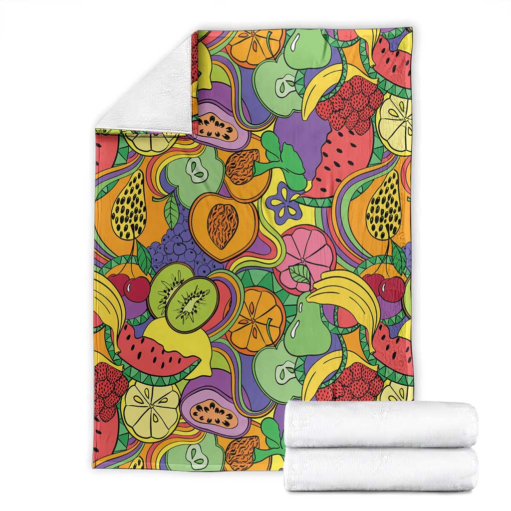 Hawaii Fruits Hippie Style Blanket Vibrant Colorful LT01 - Polynesian Pride
