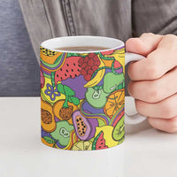 Hawaii Fruits Hippie Style Ceramic Mug Vibrant Colorful LT01 - Polynesian Pride