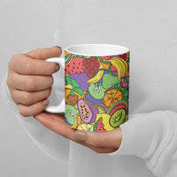 Hawaii Fruits Hippie Style Ceramic Mug Vibrant Colorful LT01 - Polynesian Pride