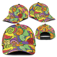 Hawaii Fruits Hippie Style Classic Cap Vibrant Colorful LT01 - Polynesian Pride