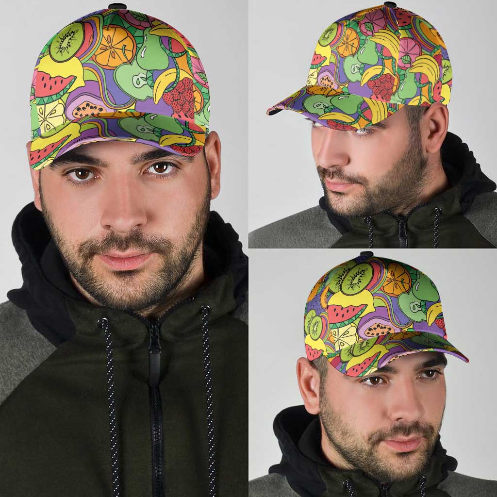 Hawaii Fruits Hippie Style Classic Cap Vibrant Colorful LT01 - Polynesian Pride