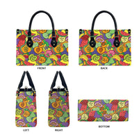 Hawaii Fruits Hippie Style Leather Bag Vibrant Colorful LT01 - Polynesian Pride
