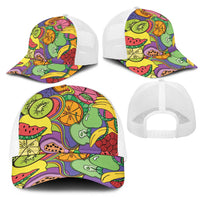 Hawaii Fruits Hippie Style Mesh Trucker Cap Vibrant Colorful LT01 - Polynesian Pride