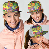 Hawaii Fruits Hippie Style Mesh Trucker Cap Vibrant Colorful LT01 - Polynesian Pride