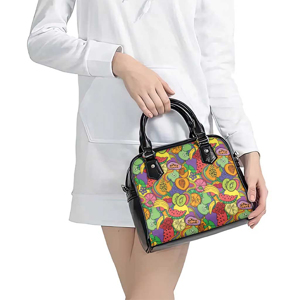 Hawaii Fruits Hippie Style Shoulder Handbag Vibrant Colorful LT01 - Polynesian Pride