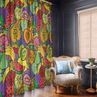 Hawaii Fruits Hippie Style Window Curtain Vibrant Colorful LT01 - Polynesian Pride