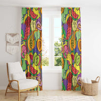 Hawaii Fruits Hippie Style Window Curtain Vibrant Colorful LT01 - Polynesian Pride
