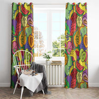 Hawaii Fruits Hippie Style Window Curtain Vibrant Colorful LT01 - Polynesian Pride