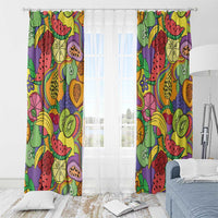 Hawaii Fruits Hippie Style Window Curtain Vibrant Colorful LT01 - Polynesian Pride