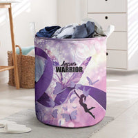 Polynesian Lupus Awareness Laundry Basket Butterfly Hologram Lupus Warrior LT01 Purple - Polynesian Pride