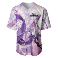 Personalized Polynesian Lupus Awareness Baseball Jersey Butterfly Hologram Lupus Warrior LT01 Purple - Polynesian Pride