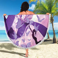 Polynesian Lupus Awareness Beach Blanket Butterfly Hologram Lupus Warrior LT01 - Polynesian Pride
