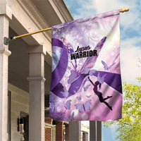 Polynesian Lupus Awareness Garden Flag Butterfly Hologram Lupus Warrior LT01 House Flag Purple - Polynesian Pride
