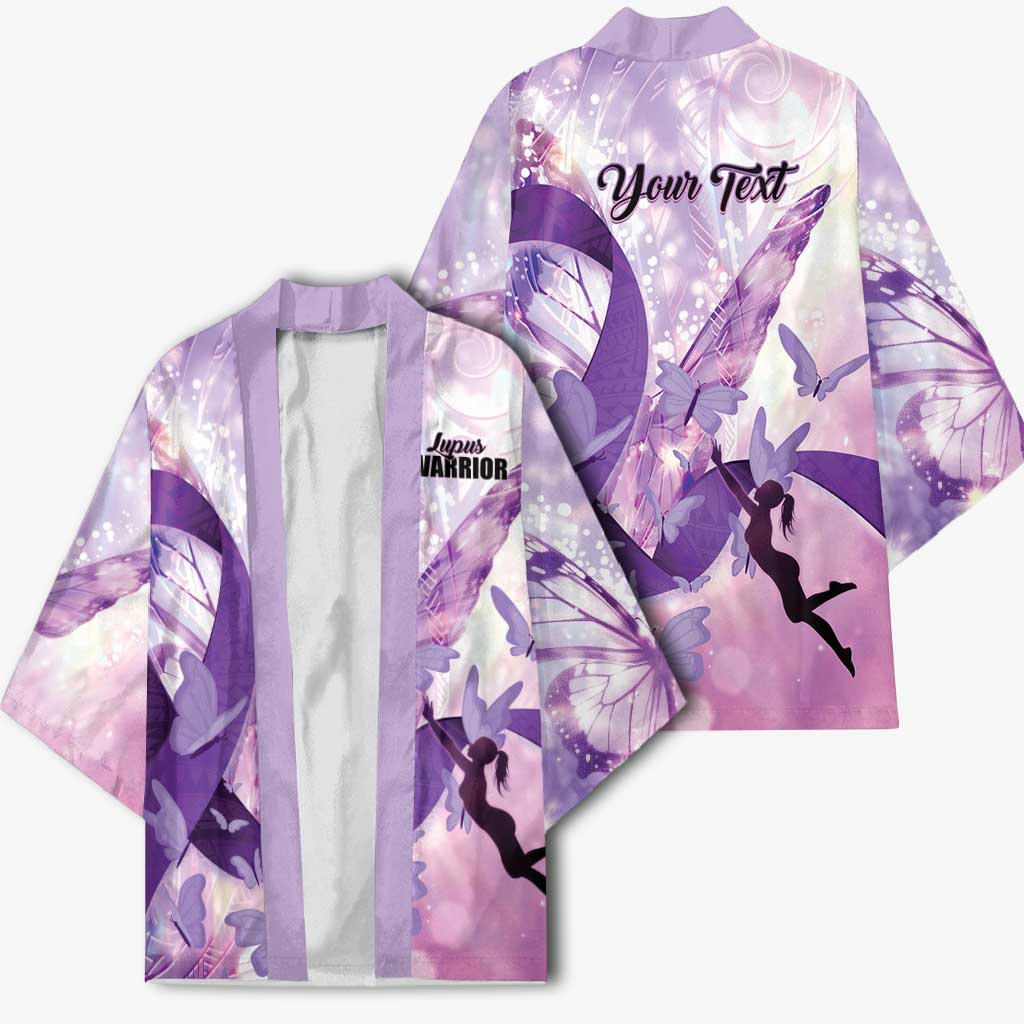 Personalized Polynesian Lupus Awareness Kimono Butterfly Hologram Lupus Warrior LT01 - Polynesian Pride